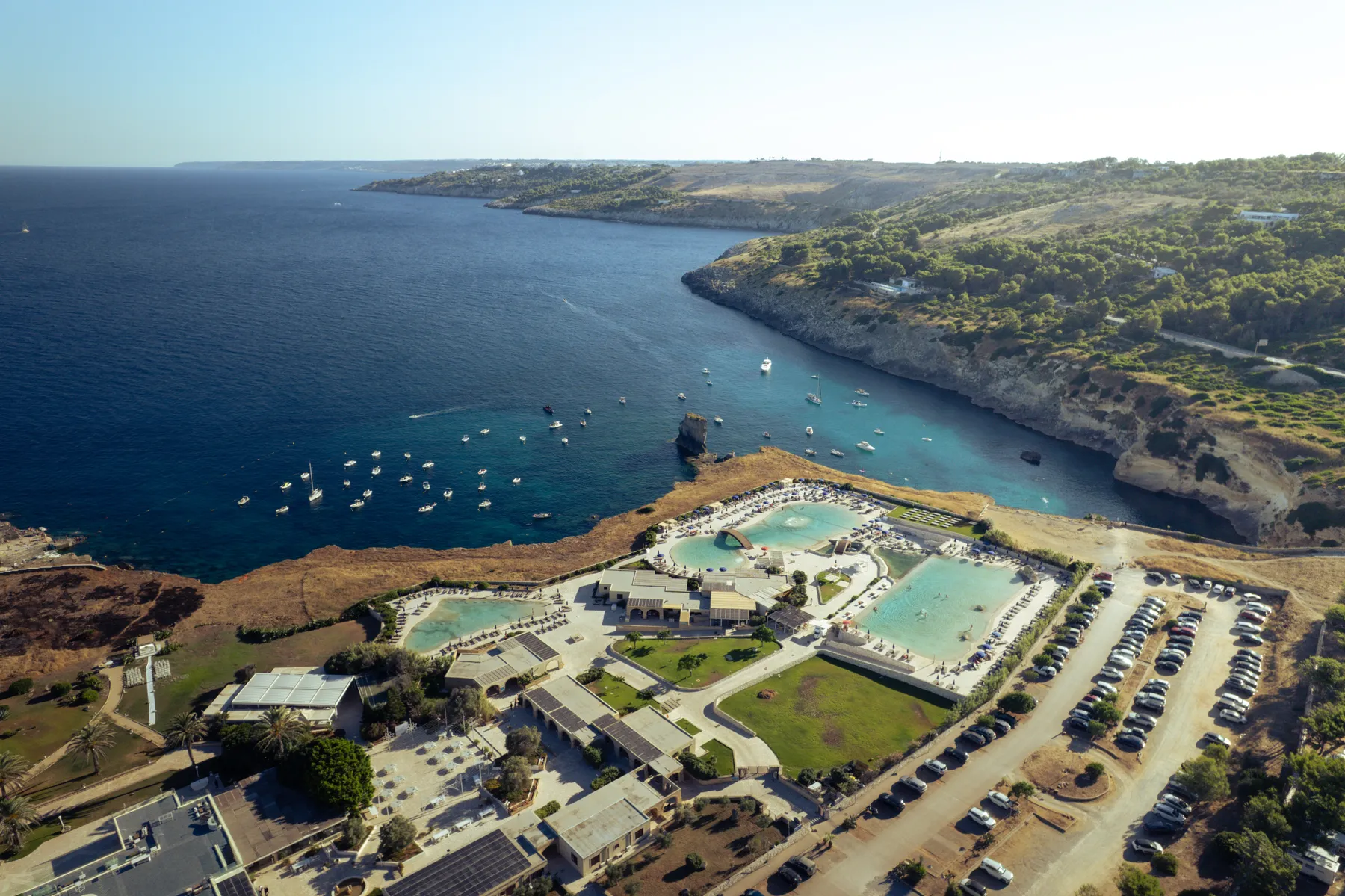 La costa di Santa Cesarea Terme ripresa dal drone