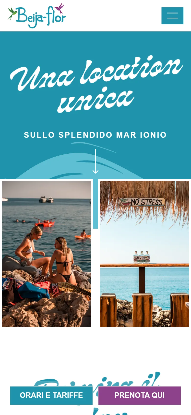 La pagina Chi siamo su smartphone