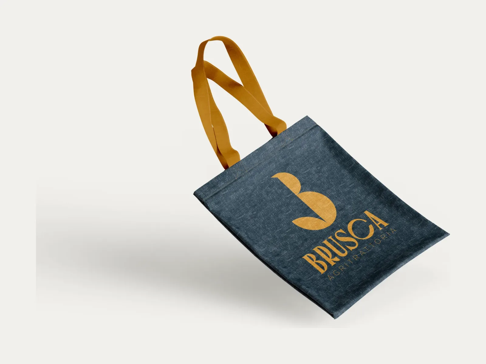 Borsa in tela con il logo