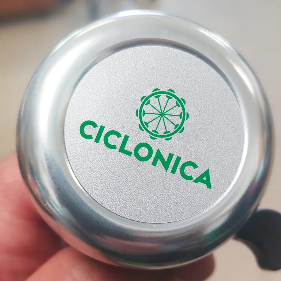 Campanello da bicicletta con il logo di Ciclonica