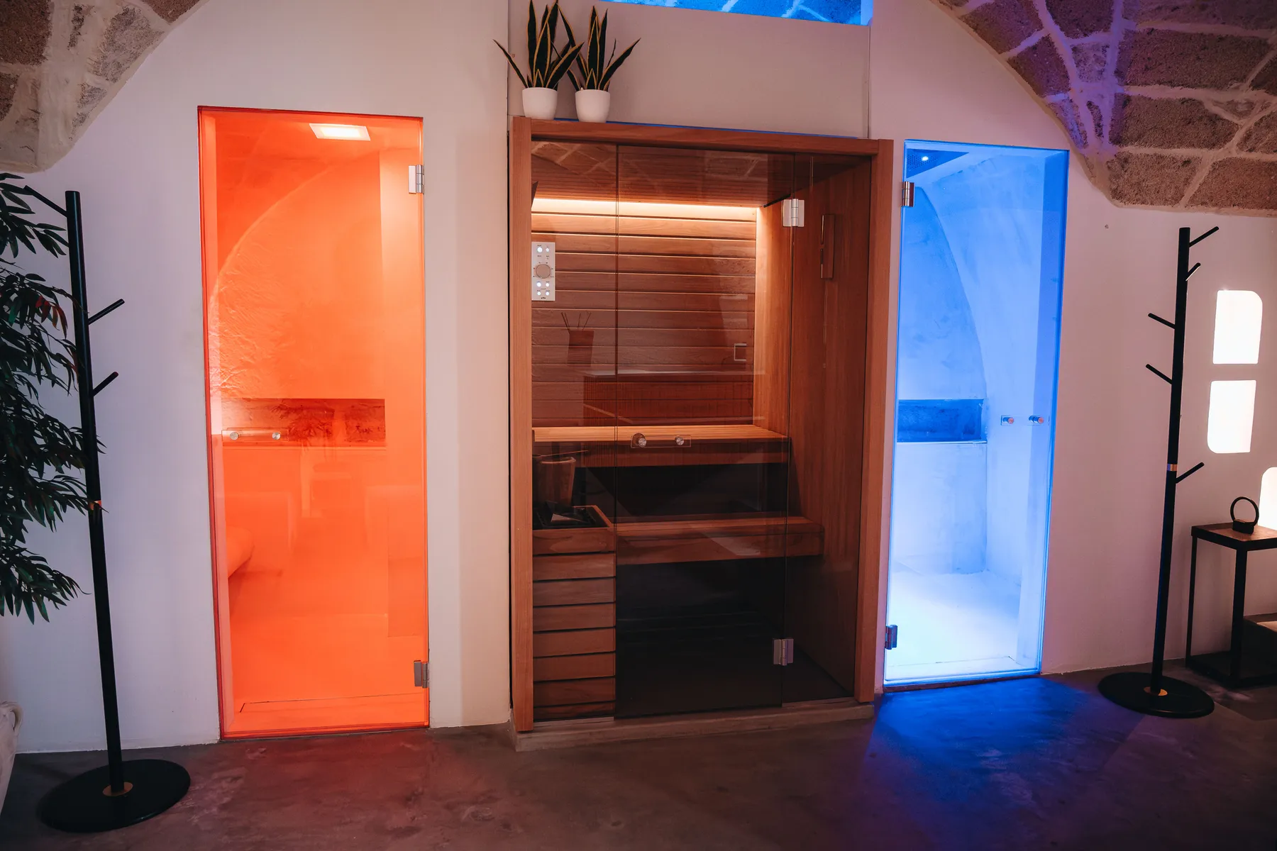 Sauna e bagno turco in esposizione