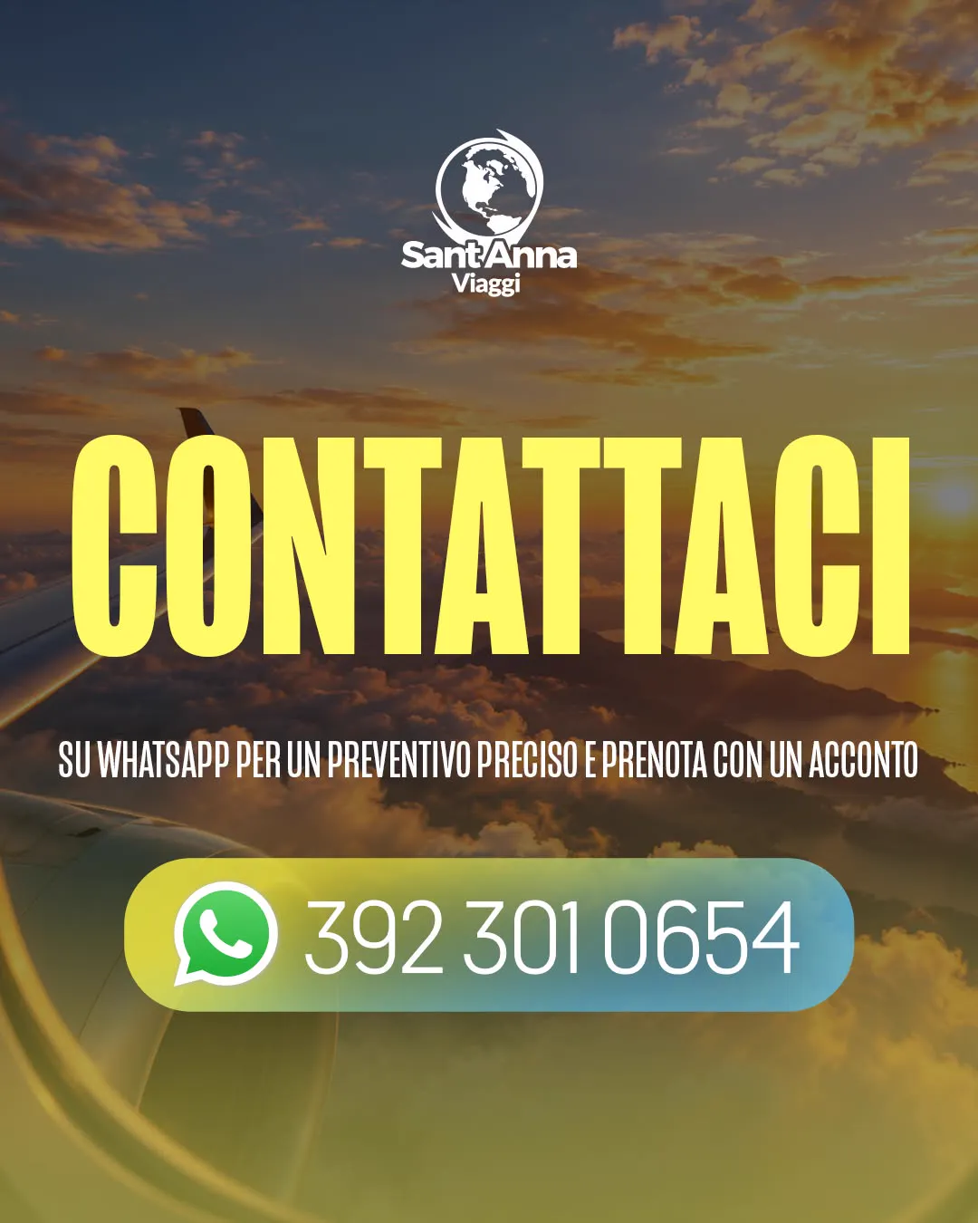 Slide finale con il contatto WhatsApp dell'agenzia
