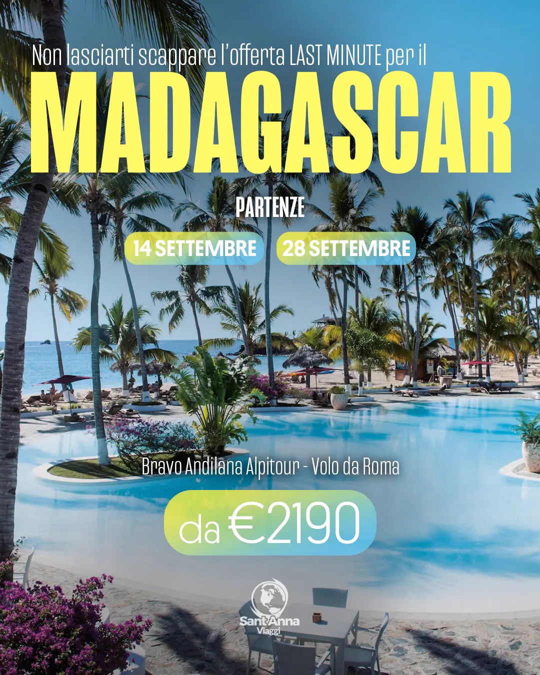 Post grafico: offerta last minute Madagascar